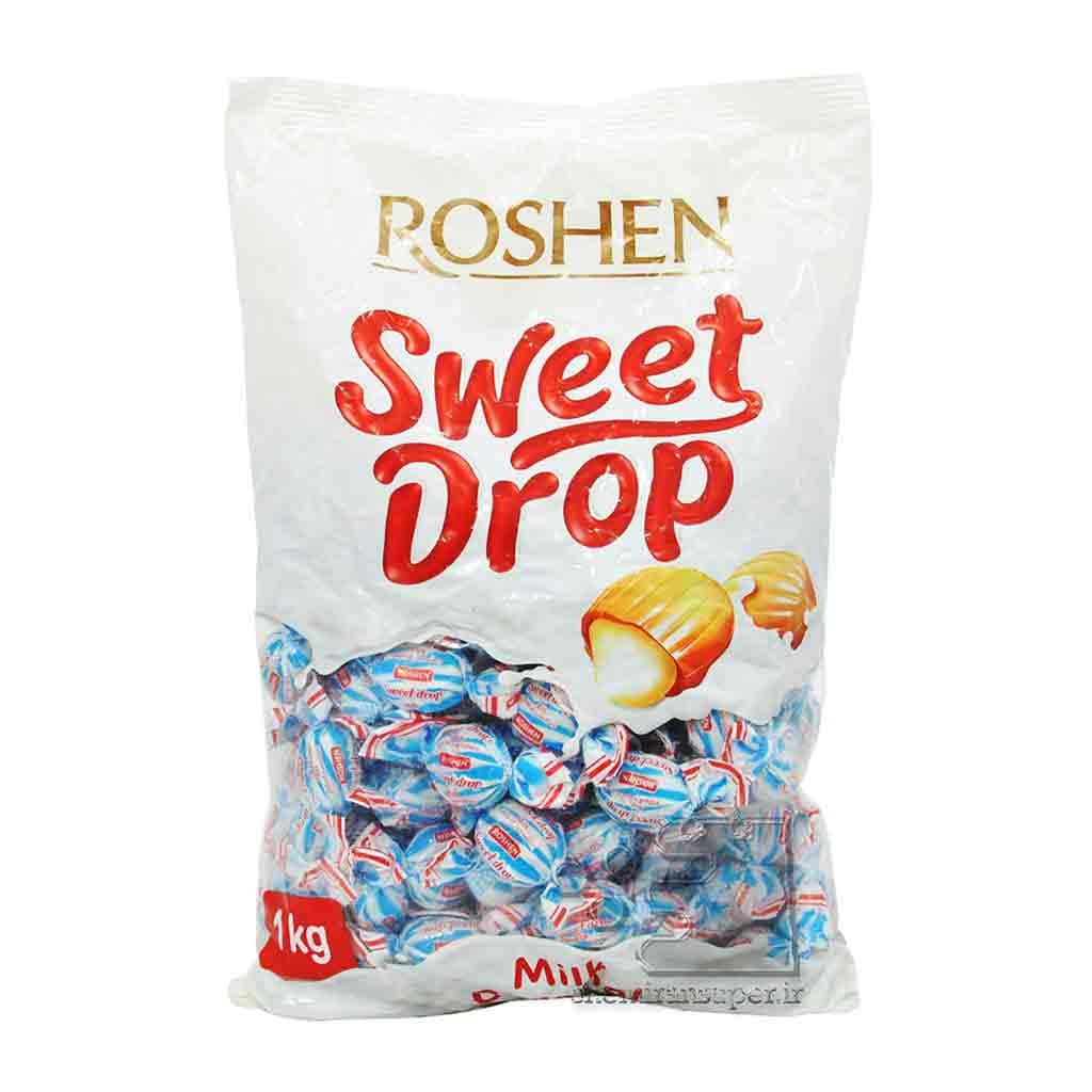 آبنبات مغزدار اوکراینی روشن Roshen Sweet Drop مغزدار کاراملی شیری 1 کیلو گرم