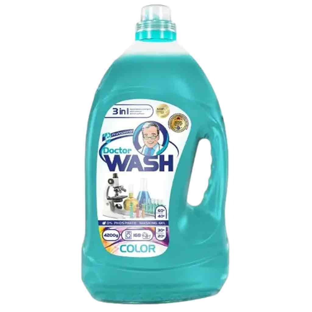 ژل لباسشویی آلمانی 3 در 1 دکتر واش Doctor Wash COLOR مناسب لباس های رنگی 105 بار شستشو 4.2 لیتر — تصویر ۲