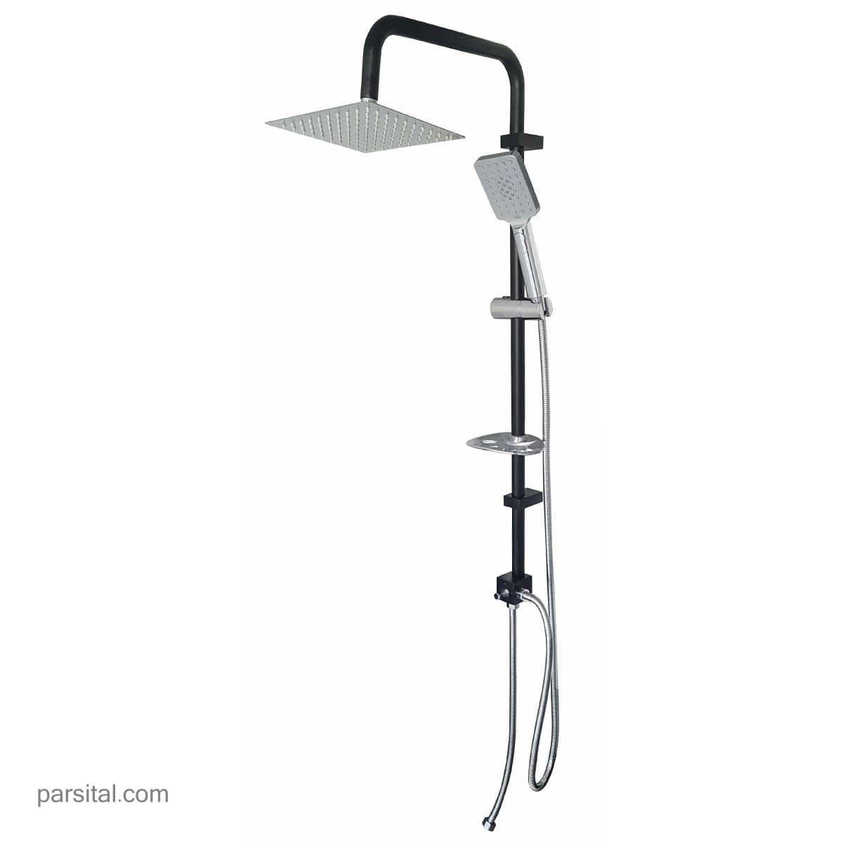 علم یونیکا دوکاره کی دبلیو سی مدل اوراکل مربع مشکی با سردوش 20cm