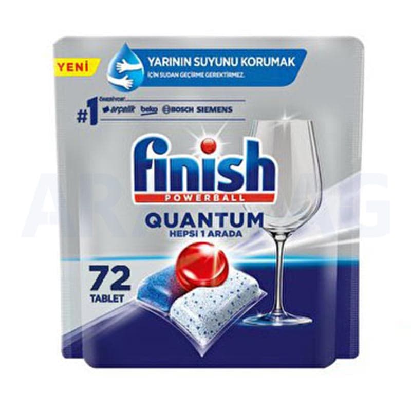 قرص ماشین ظرفشویی فینیش کوانتوم FINISH QUANTUM HEPSI 1 ARADA بسته 72 عددی