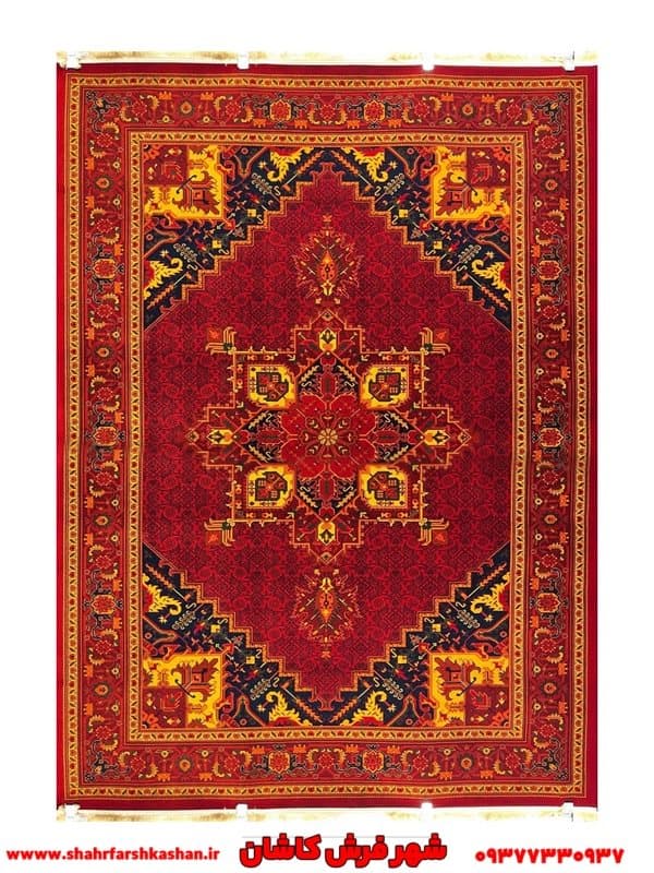 فرش طرح دستباف نقشه هریس لاکی 700 شانه کد 706 — تصویر ۳