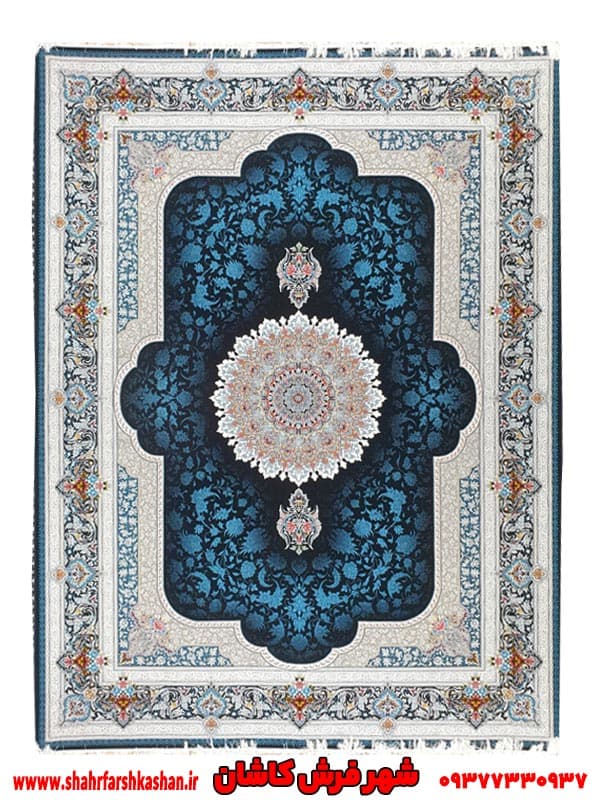 طرح ارغوان سرمه ای فرش اکریلیک مدرن 700 شانه
