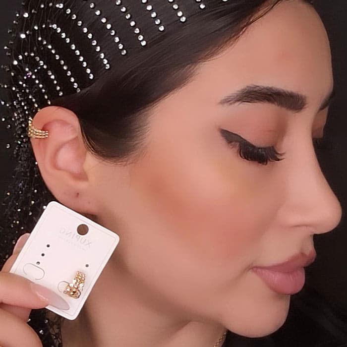 گوشواره ایرکاف ژوپینگ زنانه مینیمال طلایی