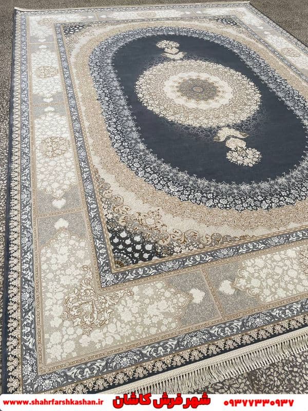 فرش طلاکوب مدرن طرح صدار 1200 شانه دودی — تصویر ۴