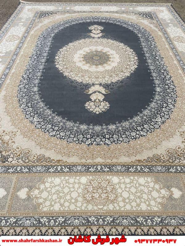 فرش طلاکوب مدرن طرح صدار 1200 شانه دودی — تصویر ۵