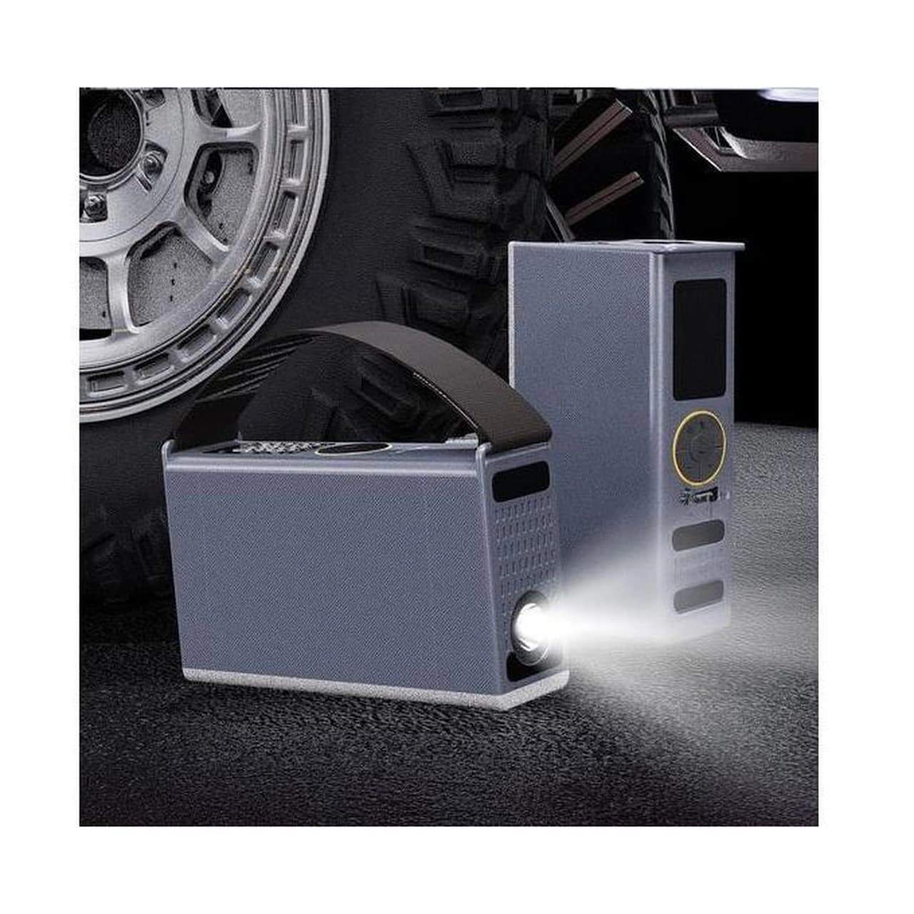 جامپ استارتر خودرو ، پمپ باد تایر و پاوربانک فست شارژ VIPLATINA 7200mAh مدل C10 100W – خاکستری (گارانتی شش ماه تعویض نیکان همراه) — تصویر ۵