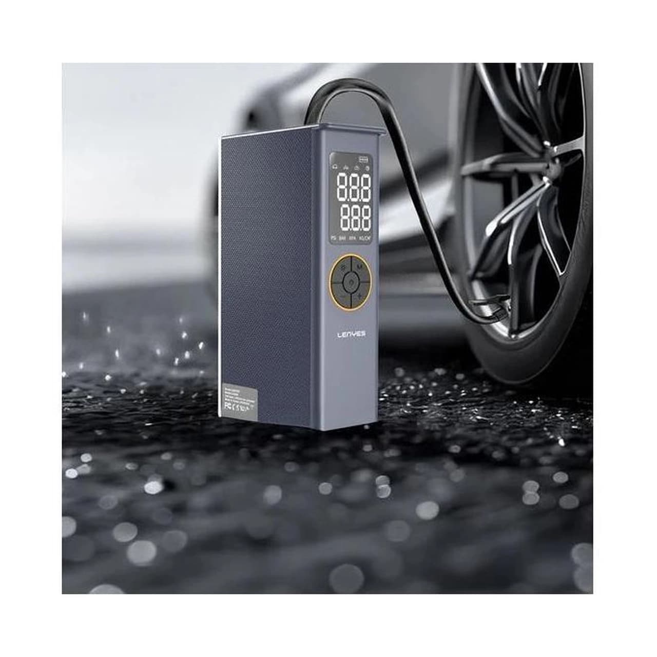 جامپ استارتر خودرو ، پمپ باد تایر و پاوربانک فست شارژ VIPLATINA 7200mAh مدل C10 100W – خاکستری (گارانتی شش ماه تعویض نیکان همراه) — تصویر ۳