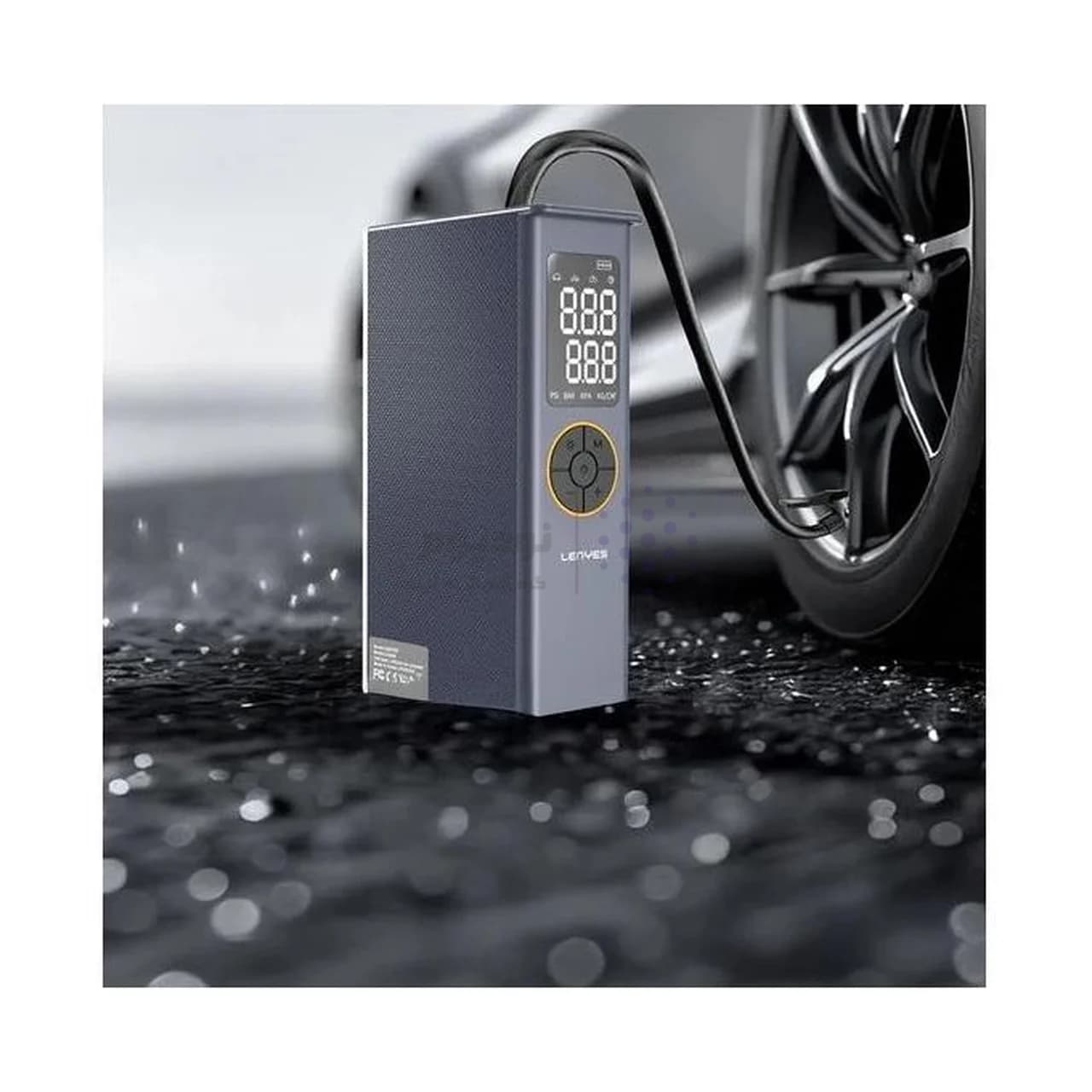 جامپ استارتر خودرو ، پمپ باد تایر و پاوربانک فست شارژ VIPLATINA 7200mAh مدل C10 100W – خاکستری (گارانتی شش ماه تعویض نیکان همراه) — تصویر ۱۱
