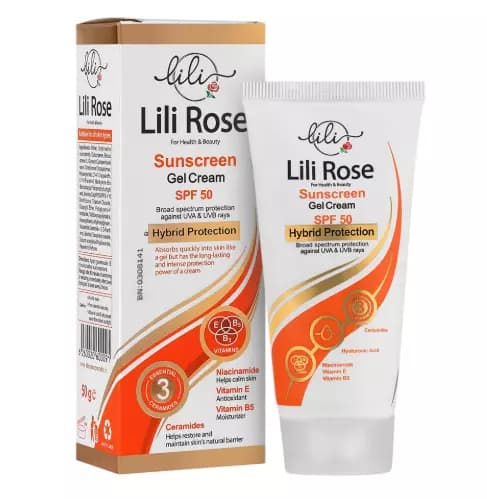 ژل کرم ضد آفتاب و آبرسان SPF50 بی رنگ لی لی رز