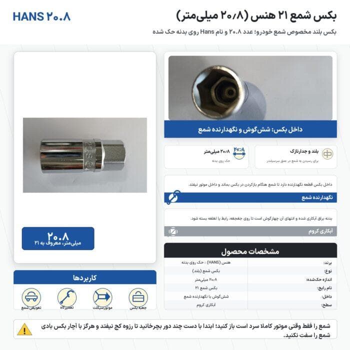 بکس شمع ۲۱ هنس (۲۰٫۸ میلی‌متر)