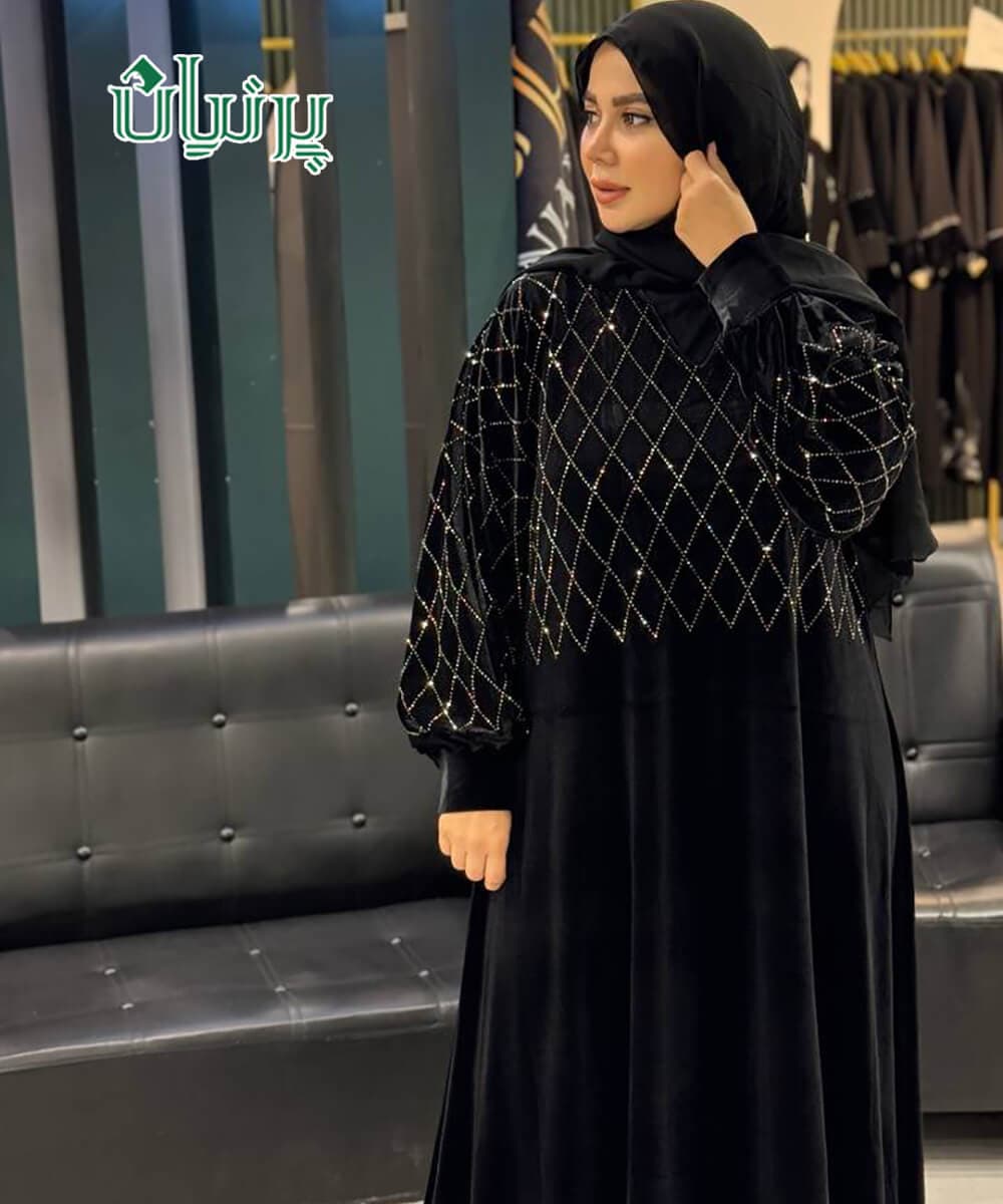 مانتو اماراتی مخمل لونا