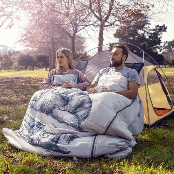 کیسه خواب الیاف نیچرهایک مدل Double Pattern With Pillow — تصویر ۷