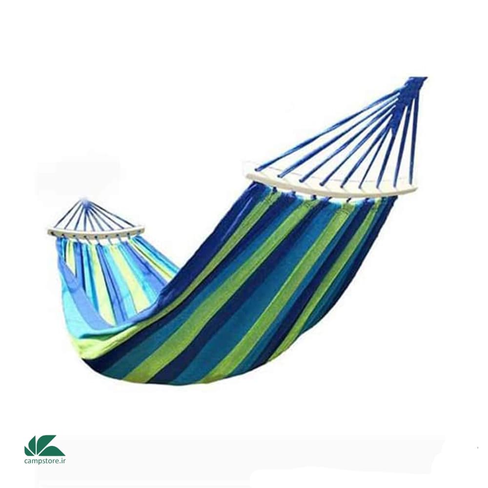 تخت آویز (ننو) کنفی چوبدار دو نفره — تصویر ۳
