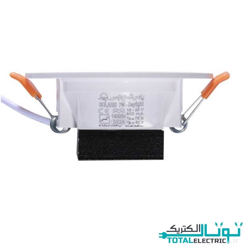چراغ سقفی توکار سولاریس 7 وات دایره ای پارس شعاع — تصویر ۳