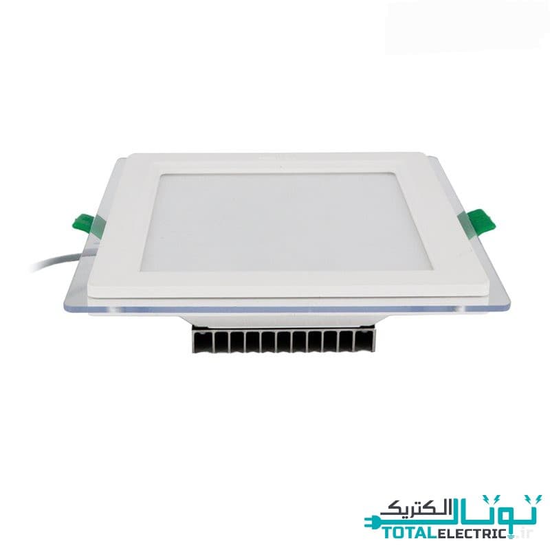 چراغ سقفی توکار گلاریس 12 وات مربعی پارس شعاع — تصویر ۲