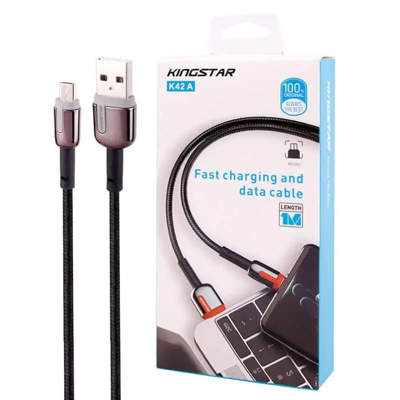 کابل تبدیل USB به MicroUSB کینگ استار مدل K42A طول 1 متر ا Kingstar K42A USB To MicroUSB Cable 1M — تصویر ۵