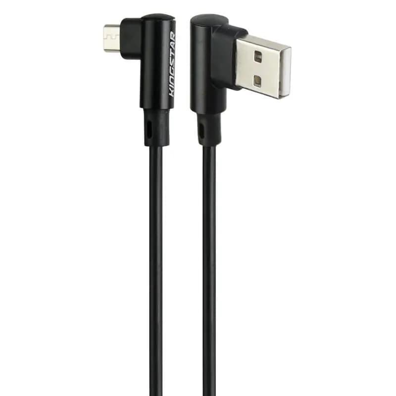 کابل میکرو یو اس بی KingStar K90A 2.1A 1.2m دو سر L ا KingStar K90 A 2.1A 1.2m MicroUSB cable — تصویر ۶