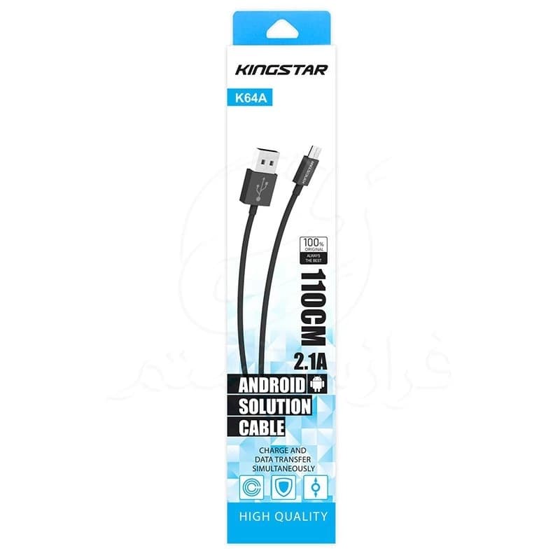 کابل کینگ استار تبدیل USB به microUSB مدل K64 A طول 120سانتی متر ا Kingstar cable convert USB to microUSB model K64 A, length 120 cm — تصویر ۳