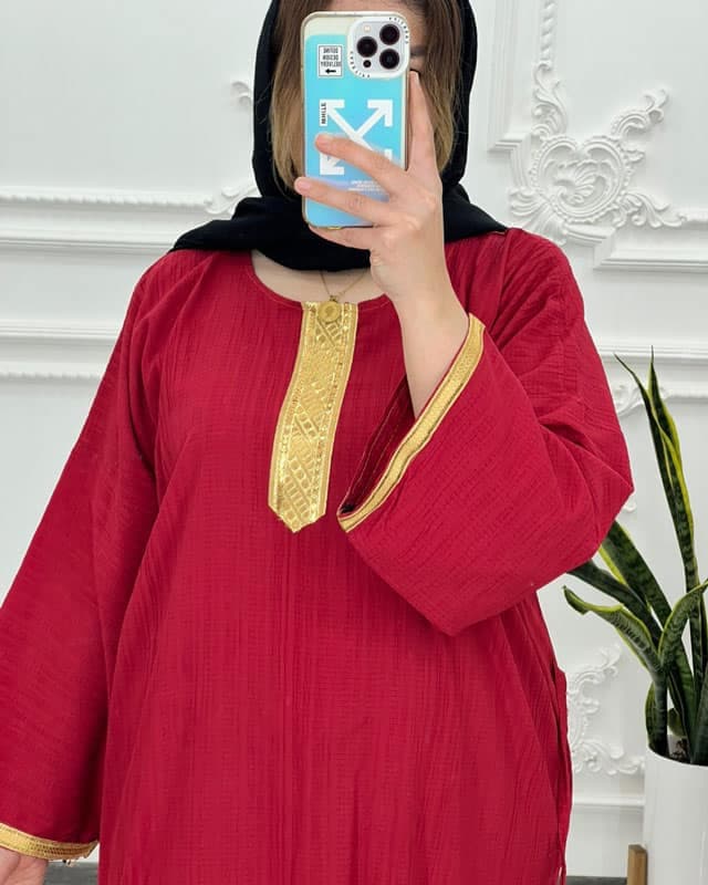 پیراهن کراش کتیبه طلایی 3982 — تصویر ۲