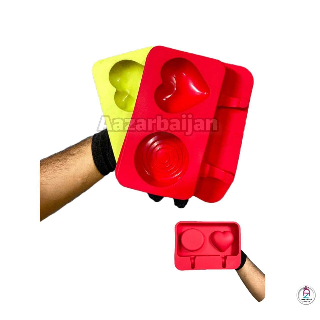قالب سیلیکون بستنی(پاپسیکل) قلب و دایره — تصویر ۳