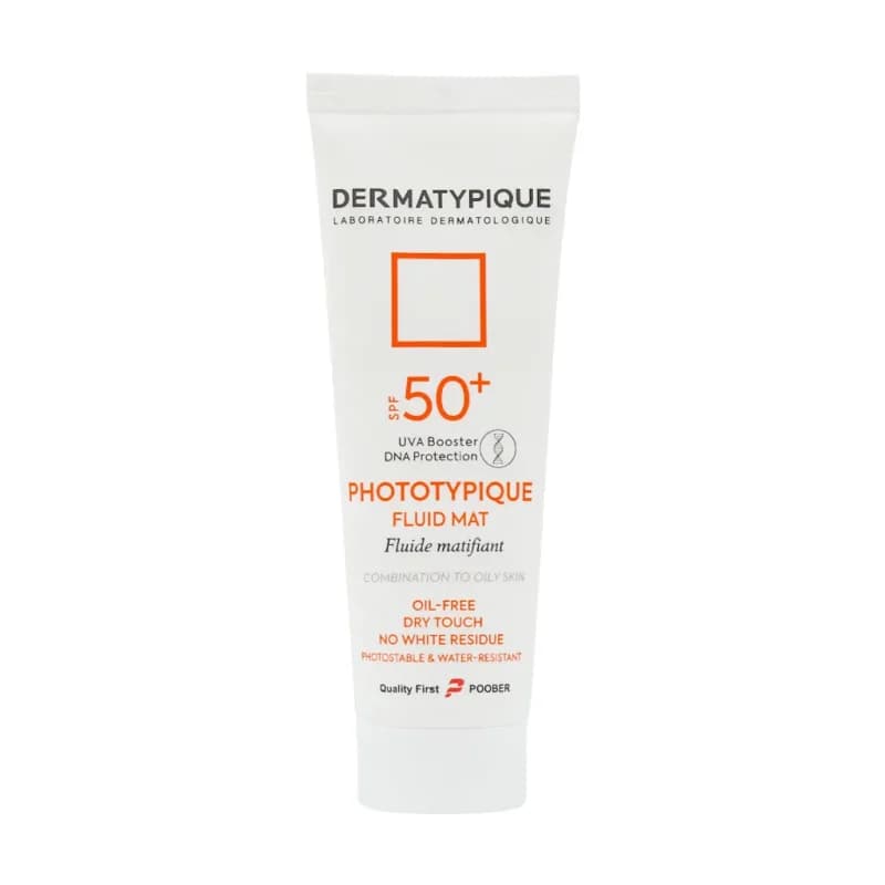 درماتیپیک ضد آفتاب بی رنگ پوست چرب SPF50 — تصویر ۳