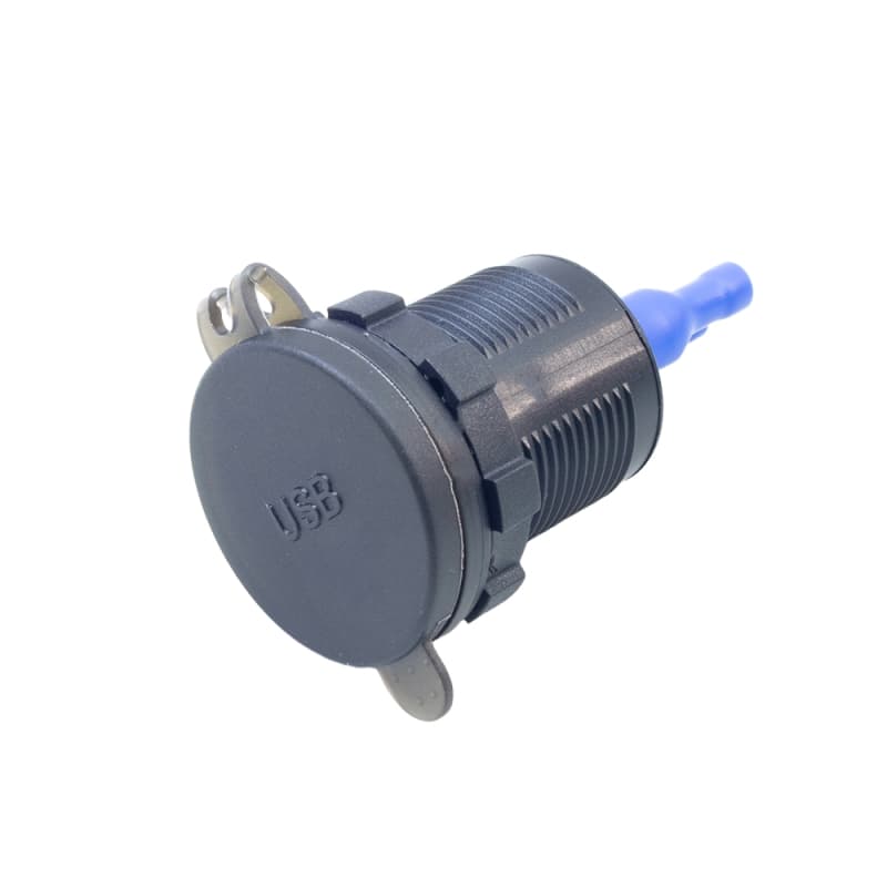 شارژر USB خودرویی روپنلی گرد با دو خروجی USB فست شارژ QC3.0 ولتاژ و کلید ON/OFF — تصویر ۴