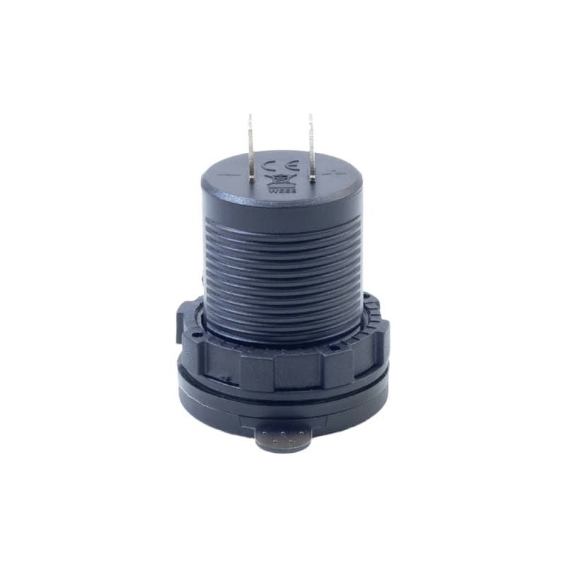 شارژر USB خودرویی روپنلی گرد با دو خروجی USB فست شارژ QC3.0 ولتاژ و کلید ON/OFF — تصویر ۵