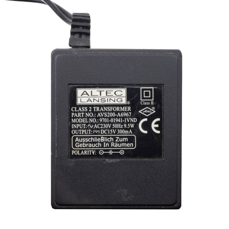 آداپتور 15 ولت 300 میلی آمپر دیواری 15V-300mA مارک Altec Lansing — تصویر ۳