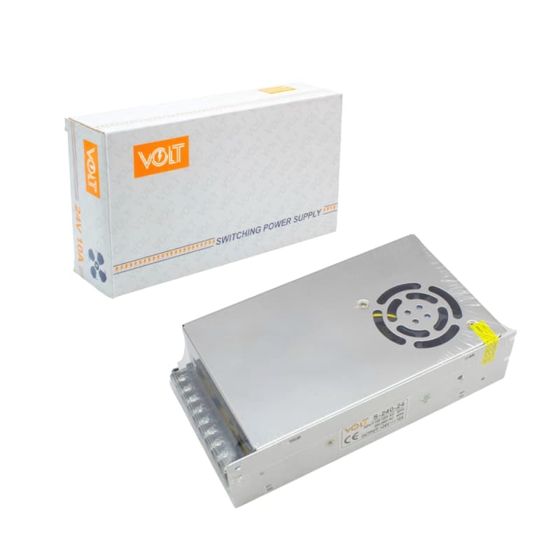 تغذیه سوئیچینگ فلزی 24 ولت 10 آمپر 24v-10A فن دار مارک VOLT — تصویر ۴