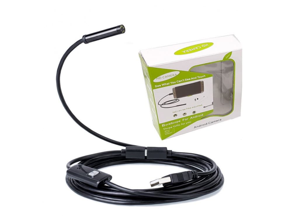 دوربین آندوسکوپی 1.3 مگاپیکسل لنز 8mm کابل 10 متر ارتباط USB