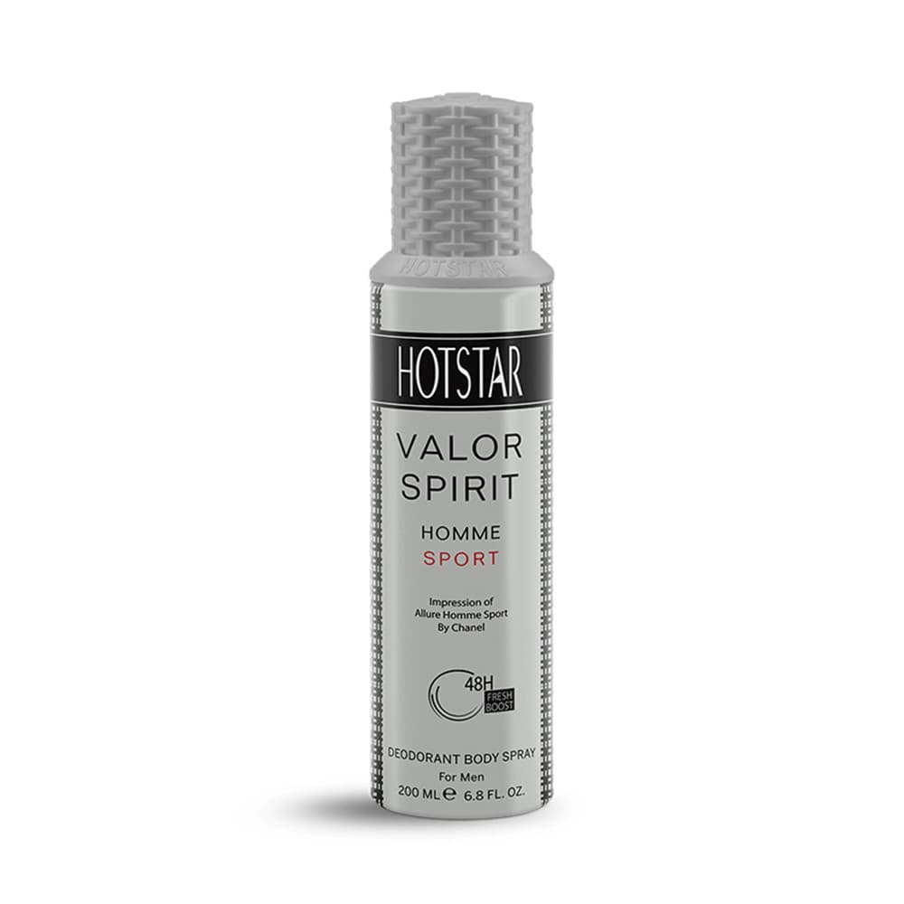 اسپری بدن ضد تعریق دئودورانت هات استار Valor Spirit مردانه 200 میل