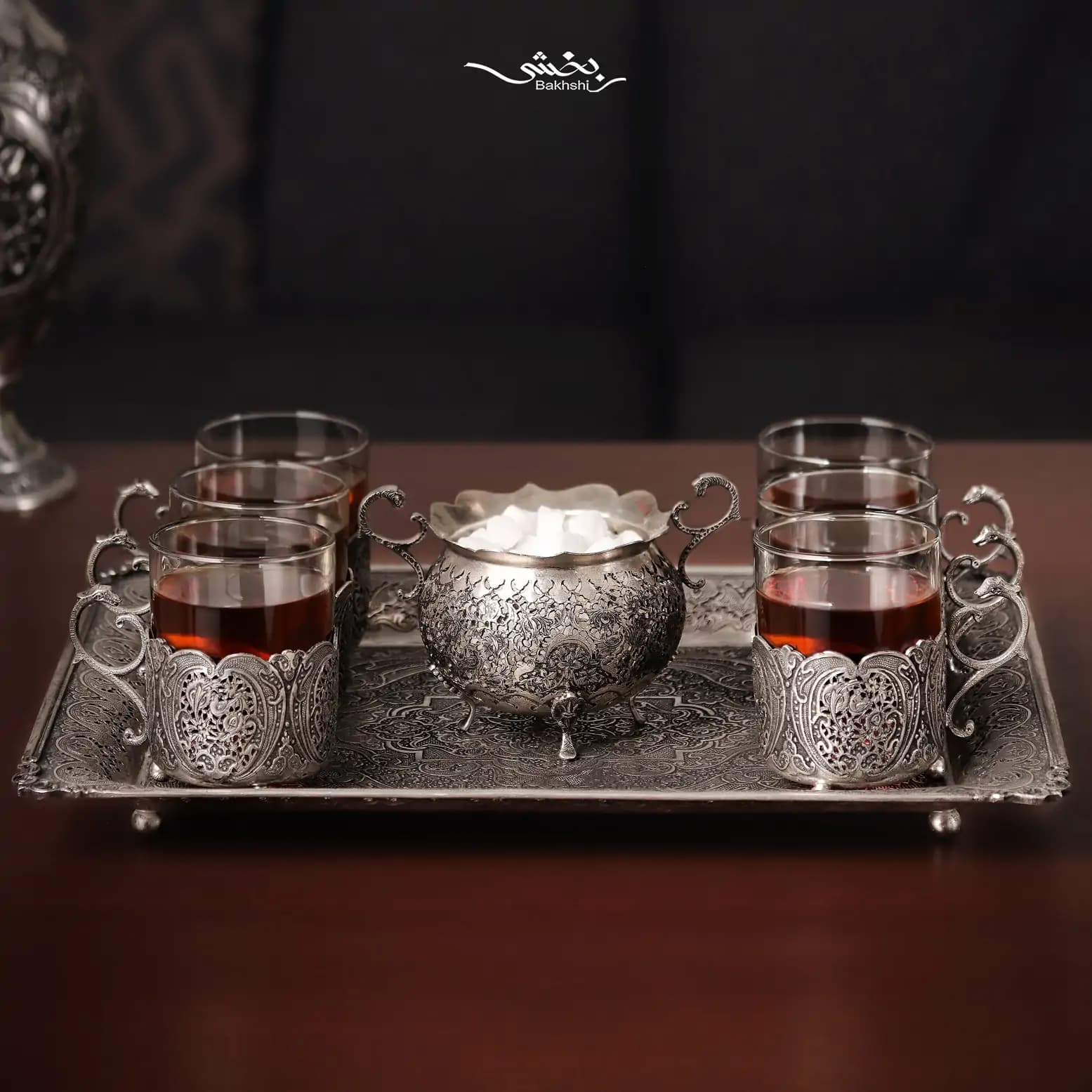 قندان قلم گل و مرغ و مشبک اعلا — تصویر ۴