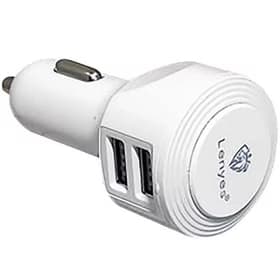 شارژر فندکی لنیس 38W مدل CA826 دو پورت USB-C + USB-A رنگ سفید