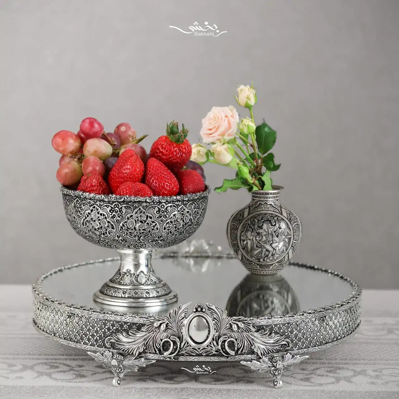 رانر نقره سه تکه مدرن — تصویر ۶