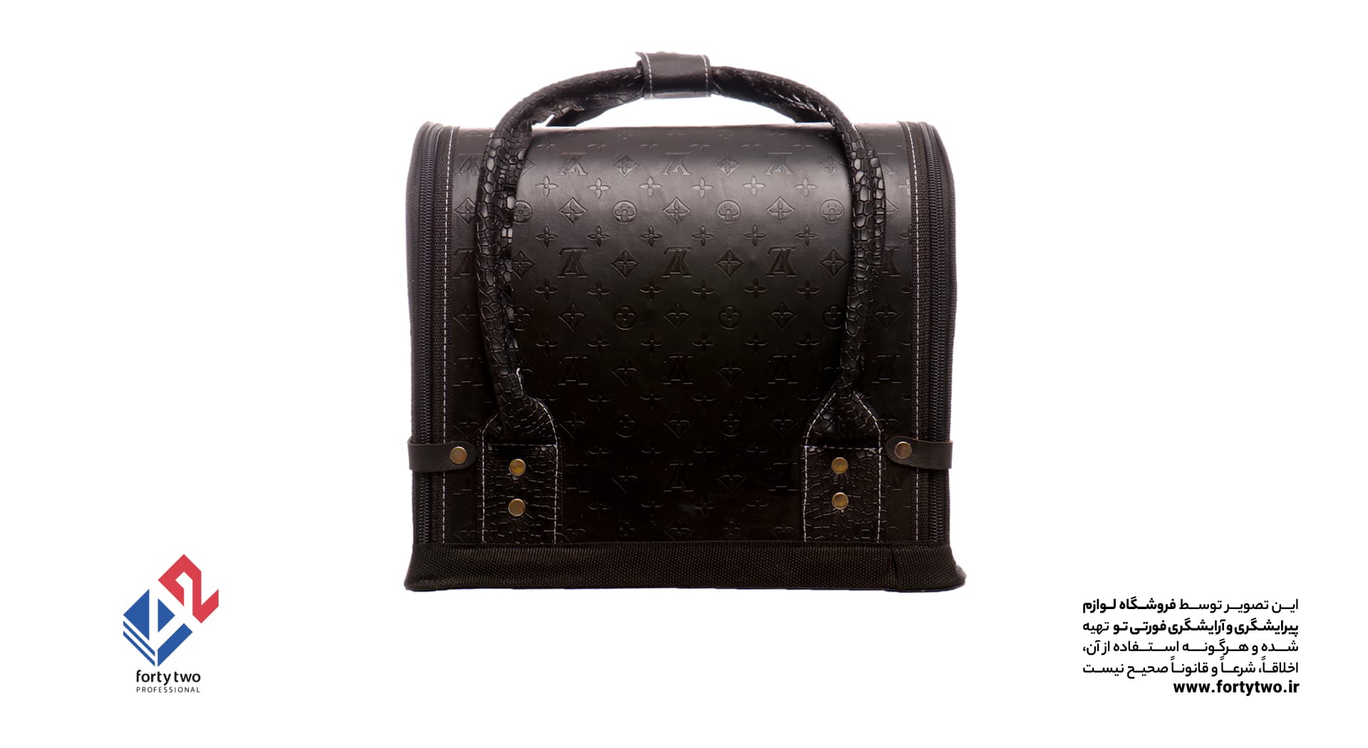 کیف جعبه ابزار آرایشگر LOUIS VUITTON مشکی — تصویر ۶