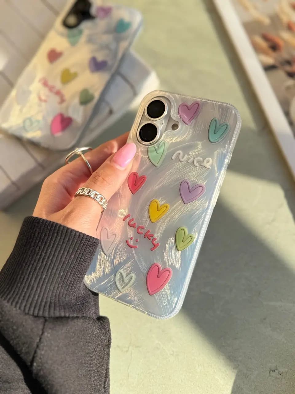 قاب قلبی رنگی Nice