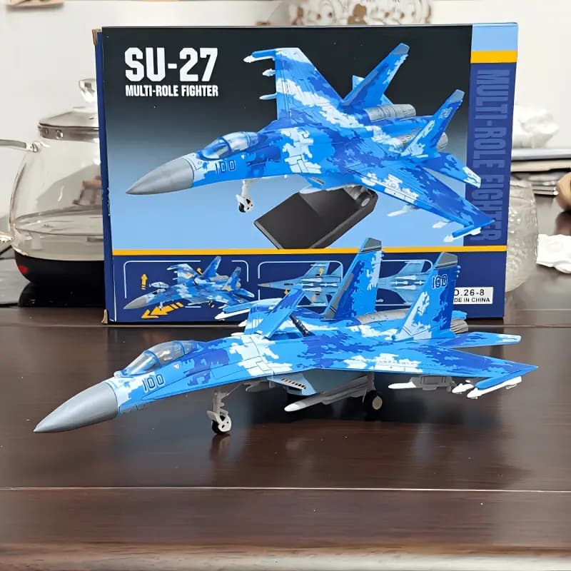 ماکت هواپیمای SU-27 مقیاس 1:72 با پایه (دکور رومیزی) — تصویر ۲