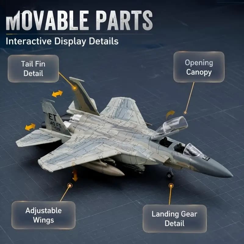 ماکت هواپیمای F-15 در مقیاس 1:72 با پایه (مدل مونتاژی)