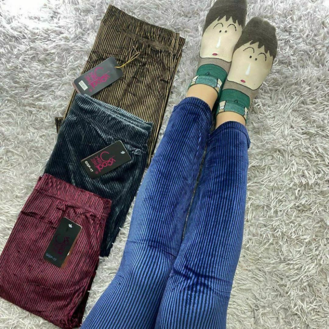 شلوار مخمل کبریتی رنگی عمده (پک 6 عددی) — تصویر ۴
