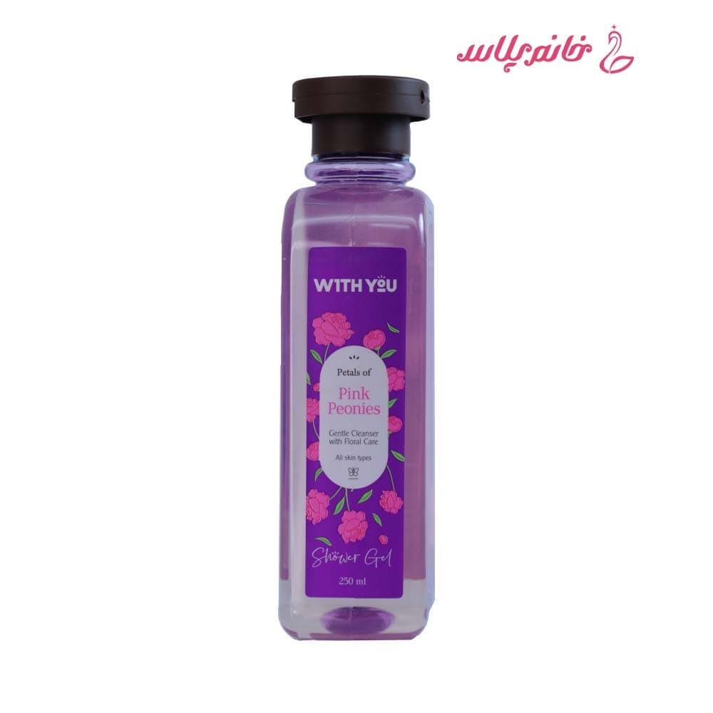 شاور ژل ویت یو مدل Pink Peonies حجم ۲۵۰ میلی‌لیتر