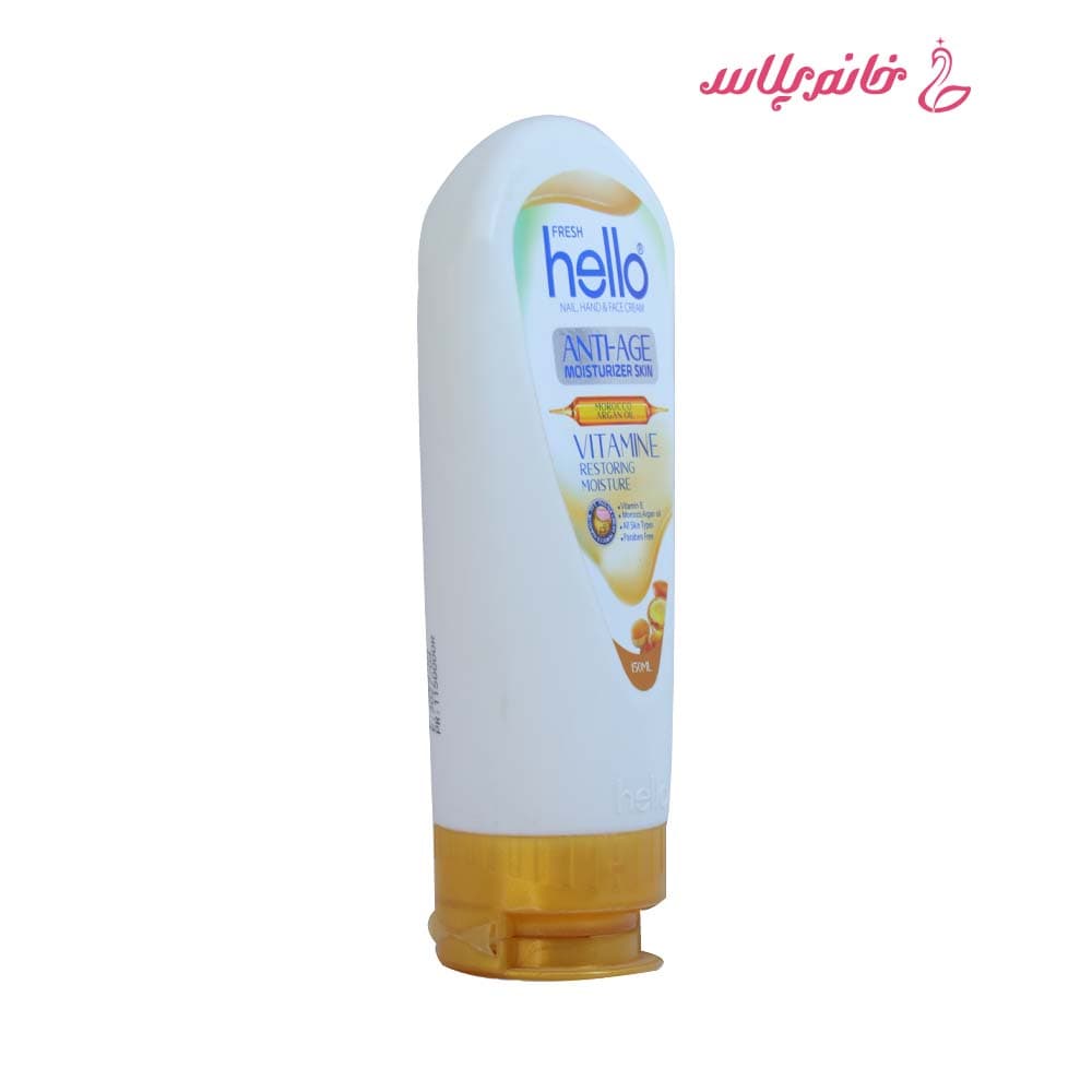 کرم آبرسان دست و صورت هلو فرش مدل Vitamin E & Argan حجم 150 میل — تصویر ۳