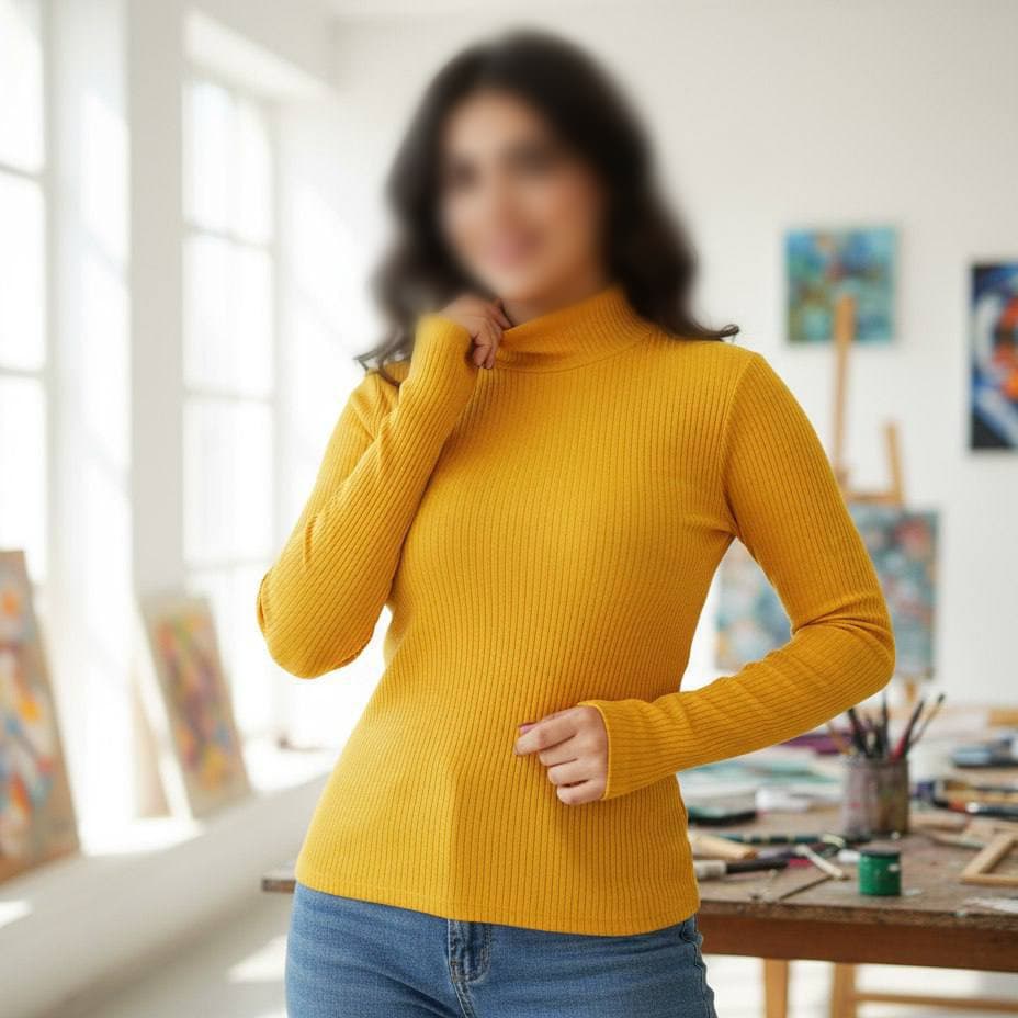 بلوز فینگردار یقه ۳ سانت بیسیک ( پک 6 عددی) — تصویر ۸