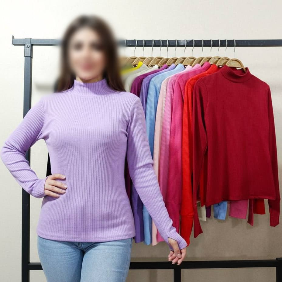 بلوز فینگردار یقه ۳ سانت بیسیک ( پک 6 عددی) — تصویر ۷