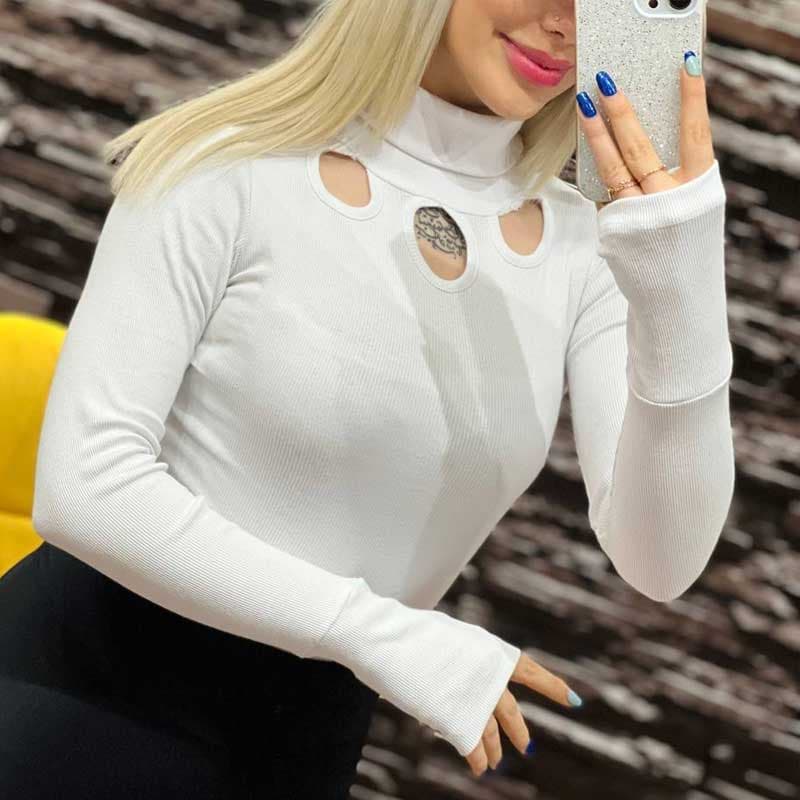 تیشرت یقه اسکی جلواشکی (پک 6 عددی) — تصویر ۵