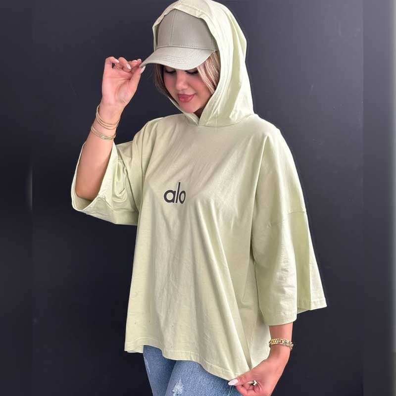 تیشرت باکسی کلاهدار alo (پک 6 عددی) — تصویر ۷