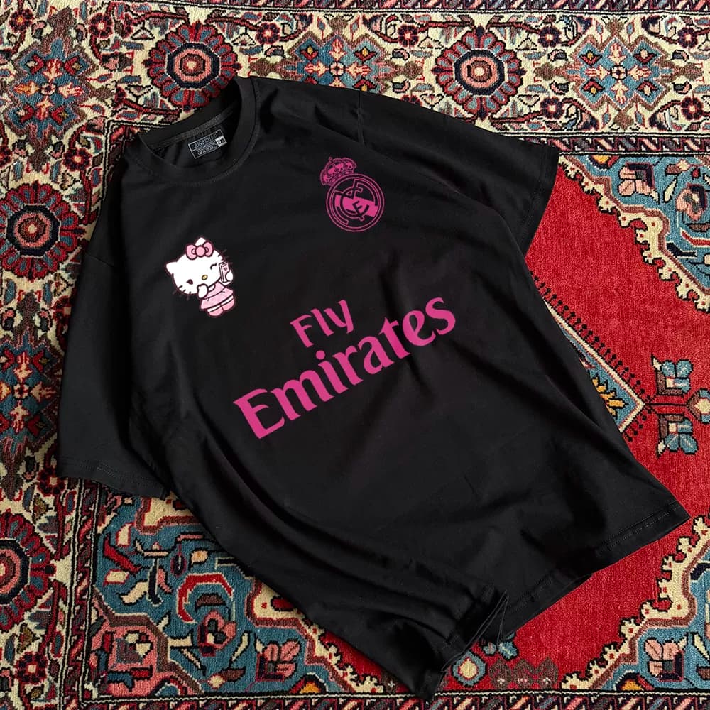 تیشرت طرح هلوکیتی رئال مادرید Hello Kitty Hala Madrid — تصویر ۷