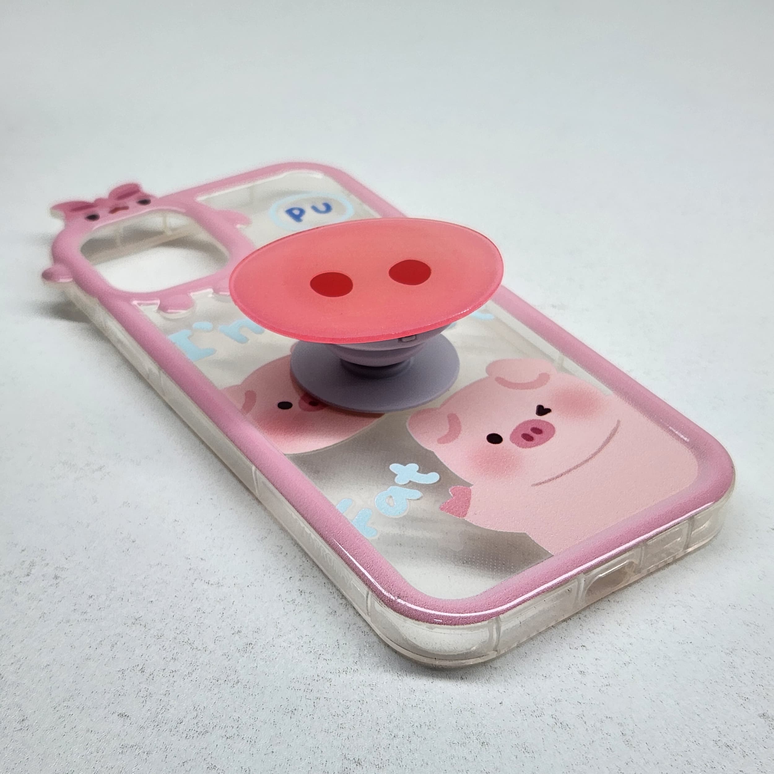 قاب فانتزی مدل خوک به همراه پاپ سوکت مناسب اپل iPhone 12 Pro Max — تصویر ۳