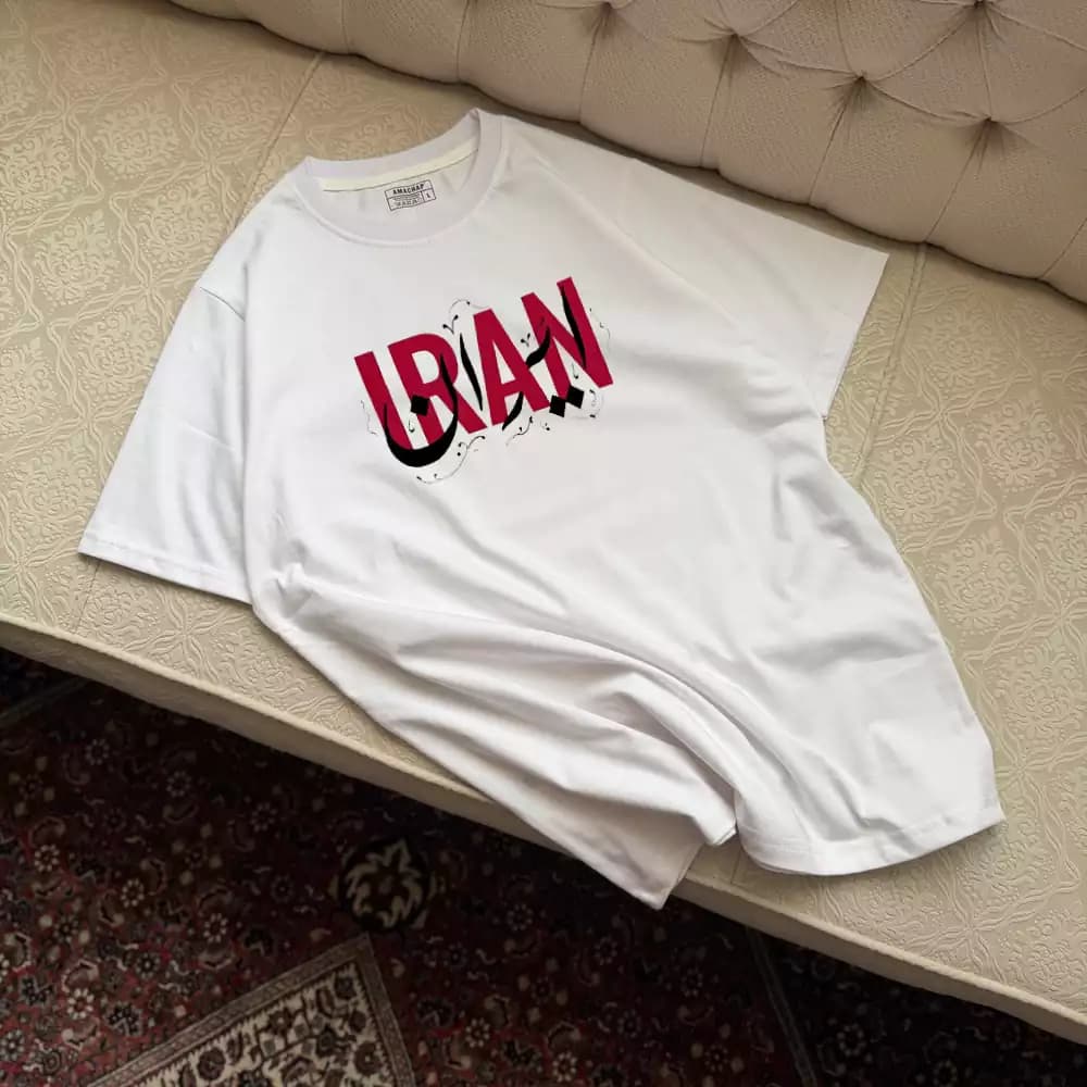 تیشرت ایران قرمز مشکی IRAN
