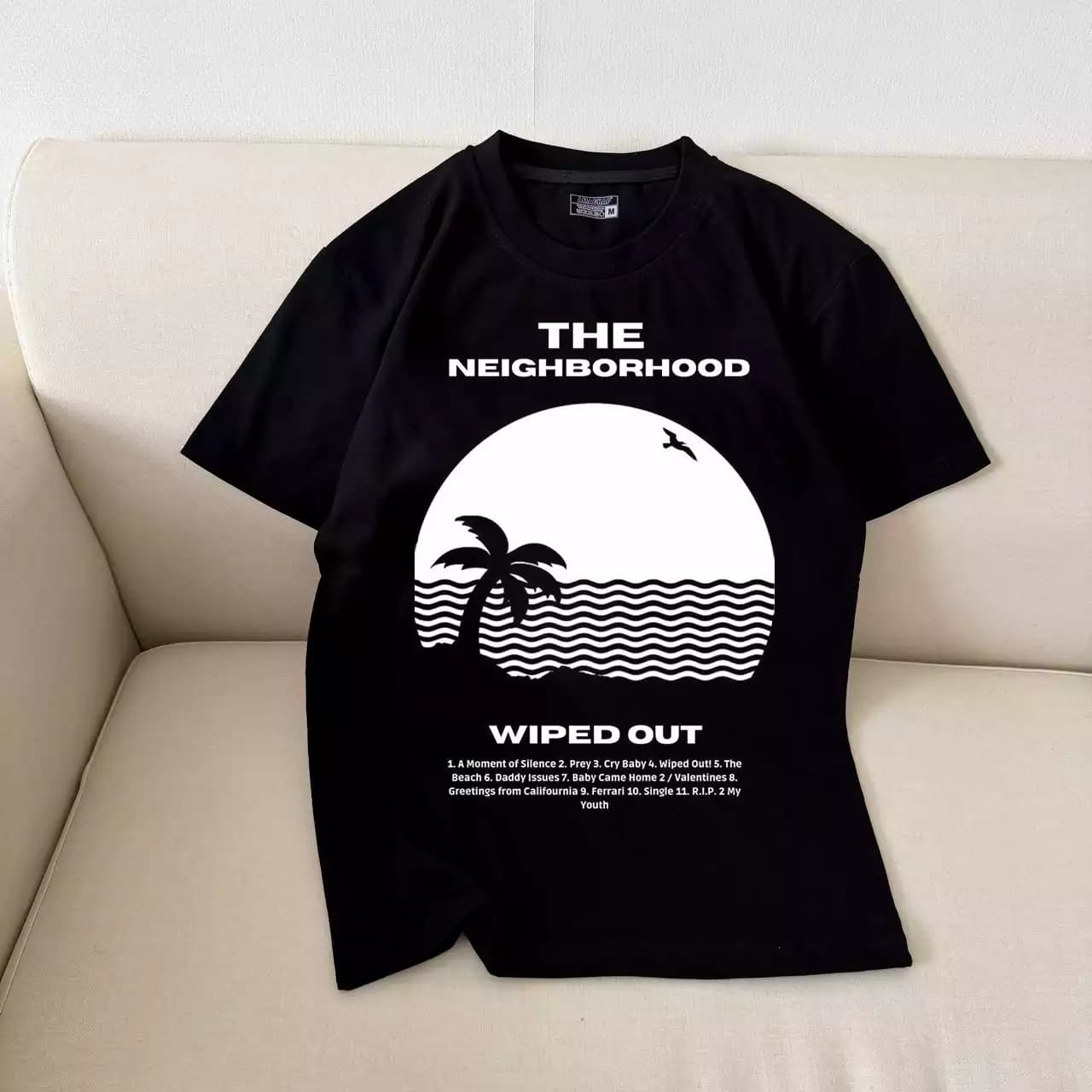 تیشرت نخ پنبه طرح گروه راک THE NBHD WIPED OUT