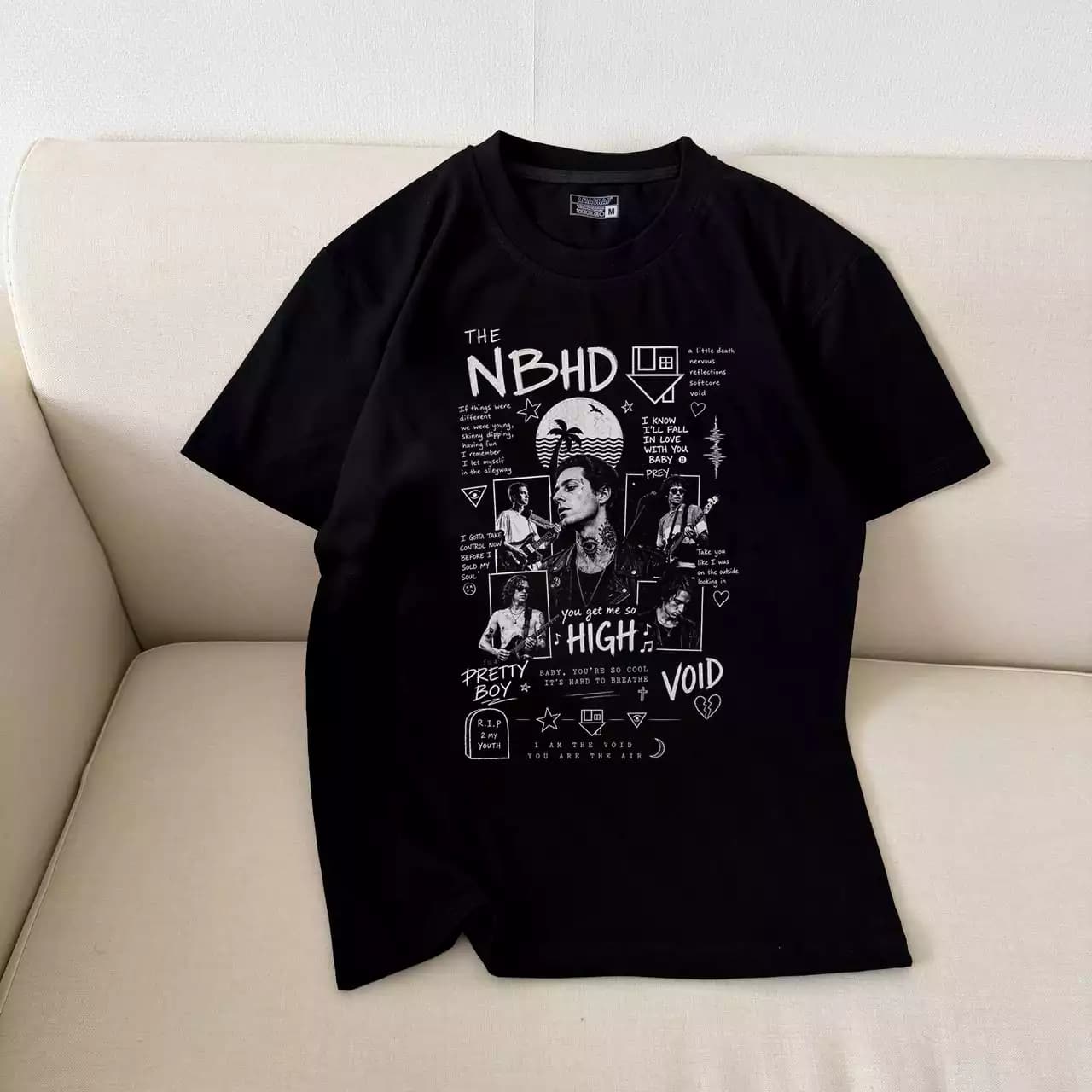 تیشرت نخ پنبه طرح گروه راک THE NBHD PRETTY BOY
